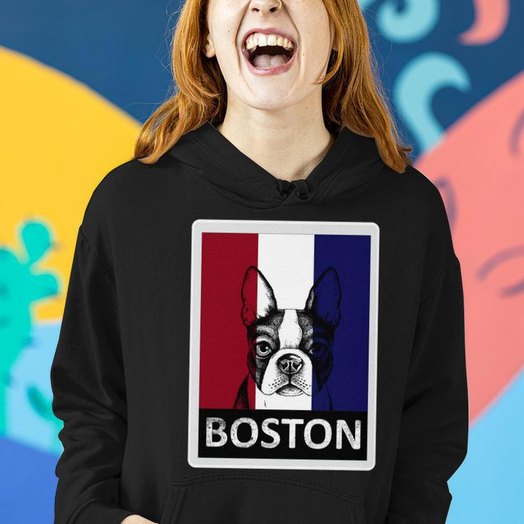 Boston Terrier Portrait Women Hoodie Gifts for Her