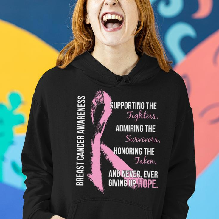 Breast Cancer Awareness Never Give Up Hope Women Hoodie Gifts for Her
