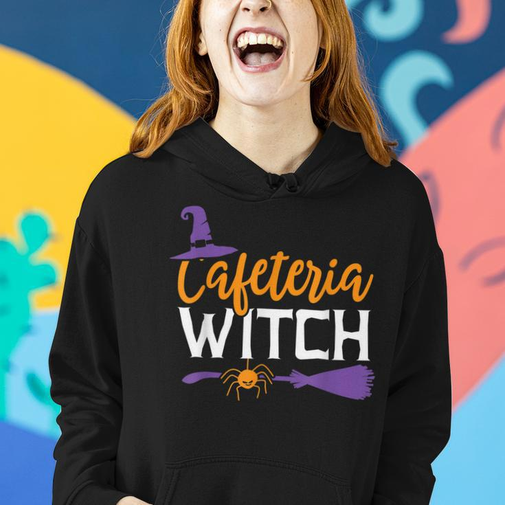 Cafeteria Witch Funny Lunch Lady Halloween School Teacher Women Hoodie Gifts for Her
