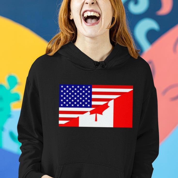Canadian American Usa Flag Women Hoodie Gifts for Her