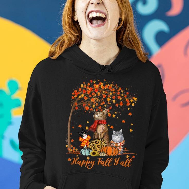 Cat It’S Fall Y’All Pumpkin Autumn Halloween Cat Fall Autumn Women Hoodie Gifts for Her