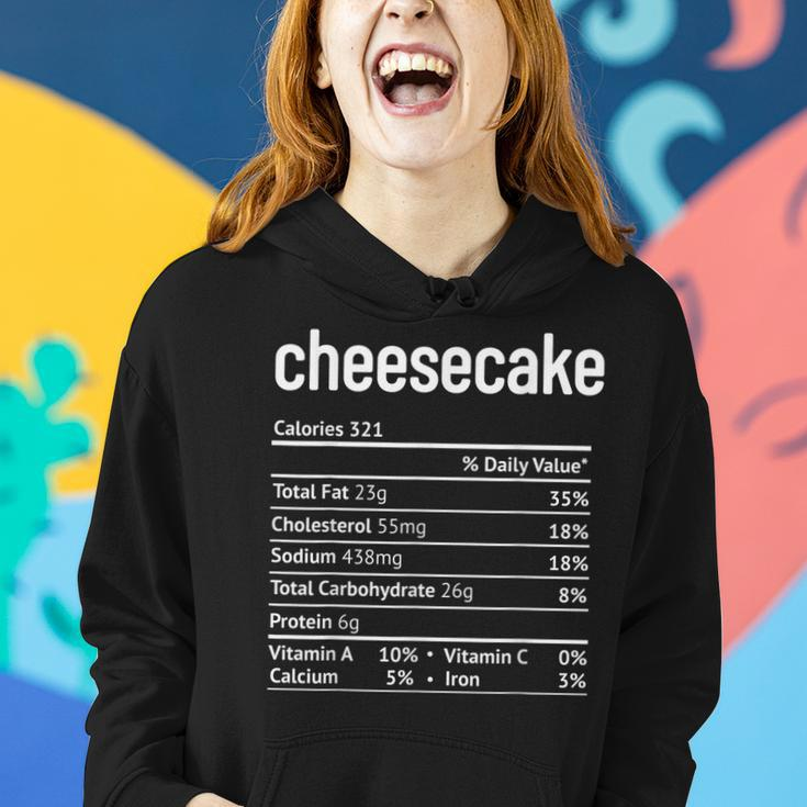 Cheesecake Nutrition Facts Funny Thanksgiving Christmas V2 Women Hoodie Gifts for Her
