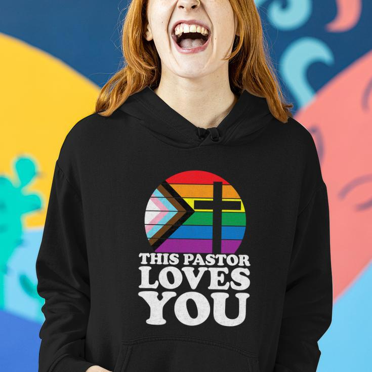 Christian Ally Inclusive Pride Clergy This Pastor Loves You Women Hoodie Gifts for Her