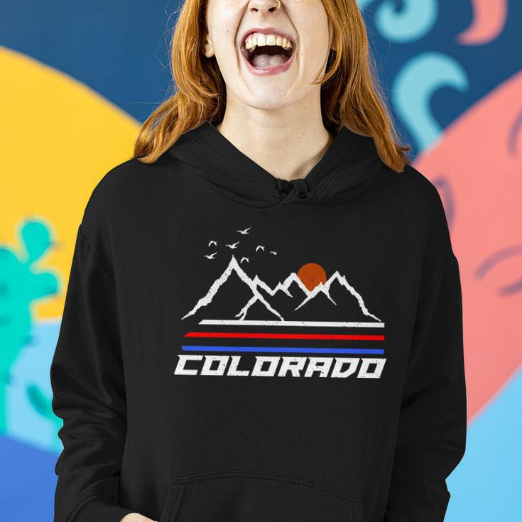 Colorado Mountains Retro Vintage Women Hoodie Gifts for Her