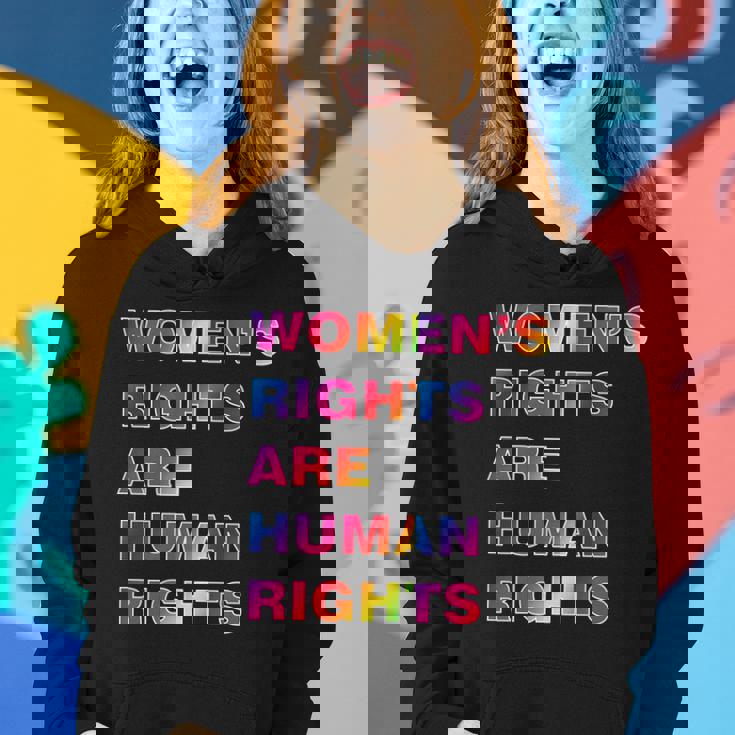 Colorful Womens Rights Are Human Rights Women Hoodie Gifts for Her Colorful Womens Rights Are Human Rights Women Hoodie Gifts for Her