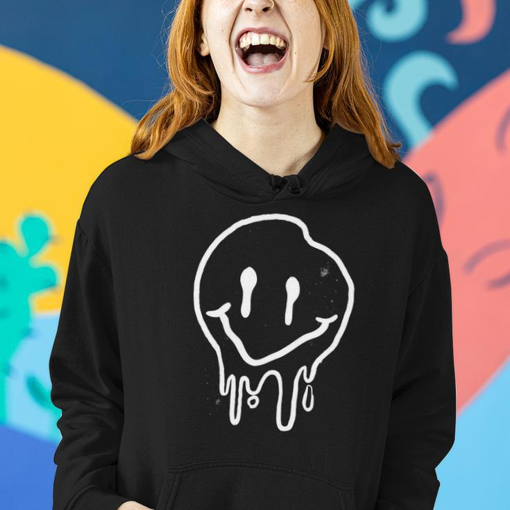 Cool Melting Smiling Face Emojicon Melting Smile Women Hoodie Gifts for Her