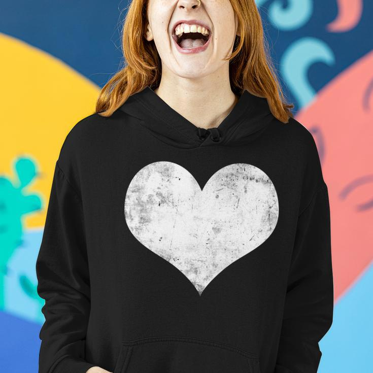 Cute Heart Valentines Day Vintage Distressed Women Hoodie Gifts for Her