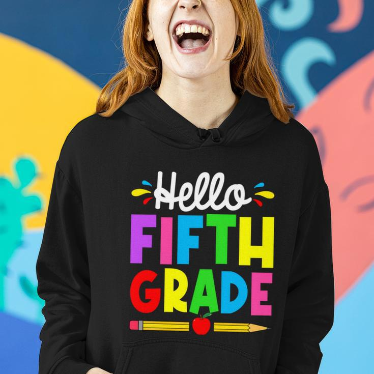Cute Hello Fifth Grade Outfit Happy Last Day Of School Gift Women Hoodie Gifts for Her