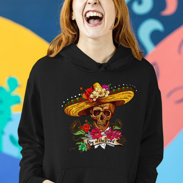 Day Of The Dead Sugar Skull Sombrero Tshirt Women Hoodie Gifts for Her