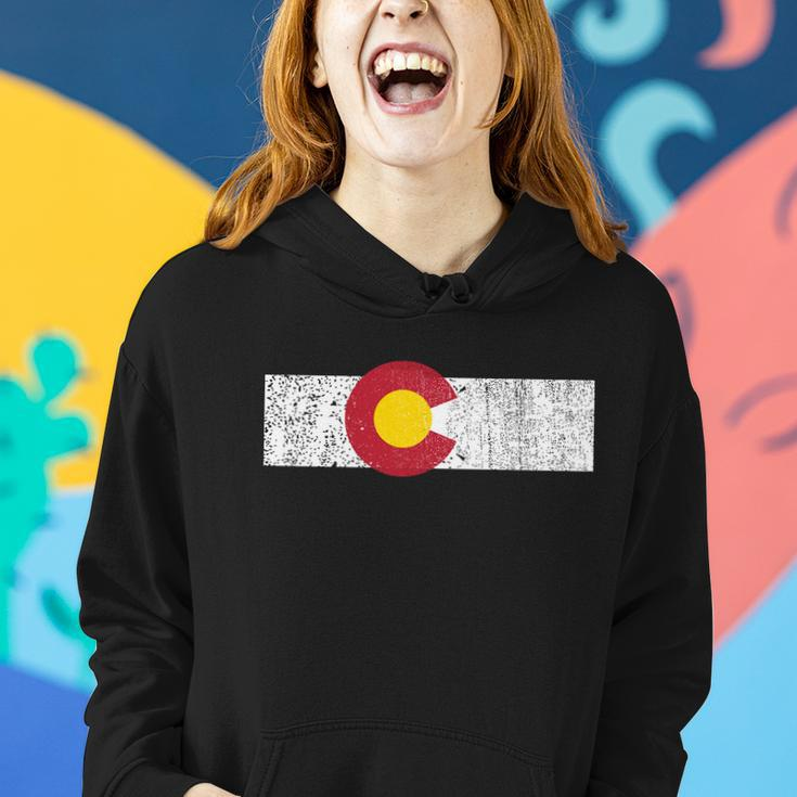 Distressed Colorado State Flag Denver Co Patriotic Tshirt Women Hoodie Gifts for Her
