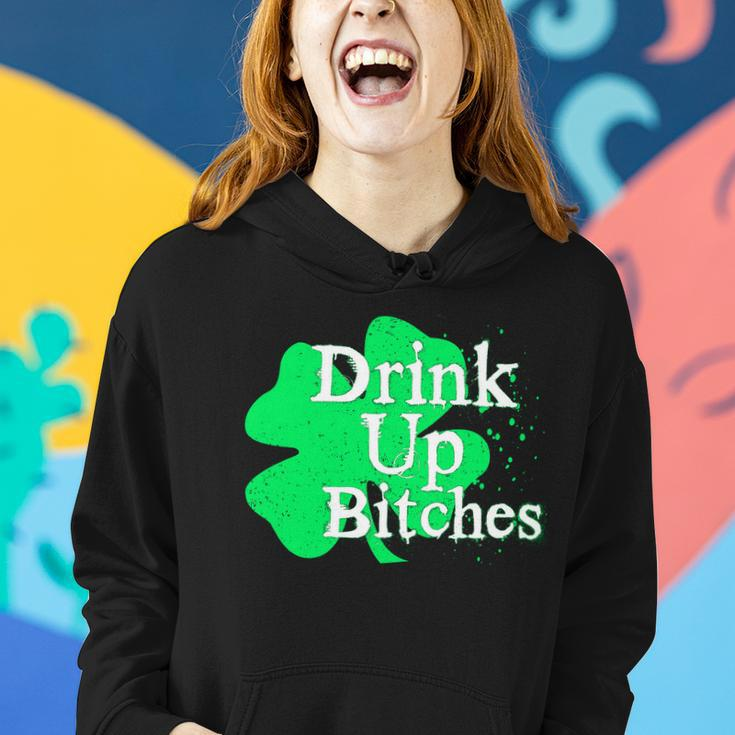 Drink Up Bitches St Patricks Day Clover Tshirt Women Hoodie Gifts for Her
