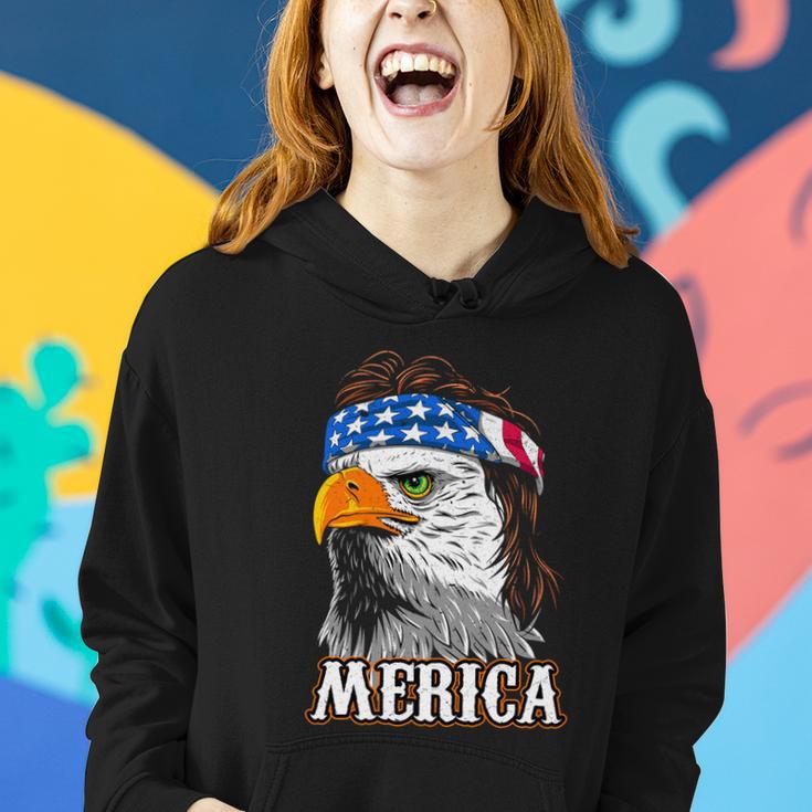 Eagle Mullet 4Th Of July Cool Gift Usa American Flag Merica Gift Women Hoodie Gifts for Her