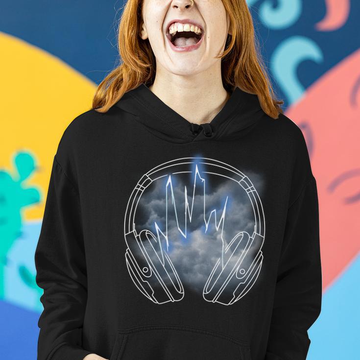 Electric Lighting Music Headphones Tshirt Women Hoodie Gifts for Her