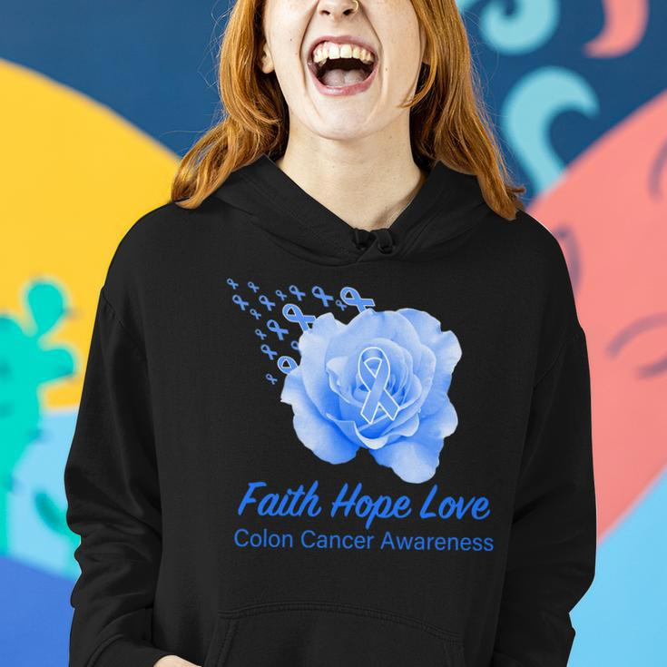 Faith Hope Love Colon Cancer Awareness Women Hoodie Gifts for Her