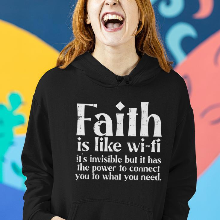 Faith Is Like Wifi God Jesus Religious Christian Men Women Women Hoodie Gifts for Her