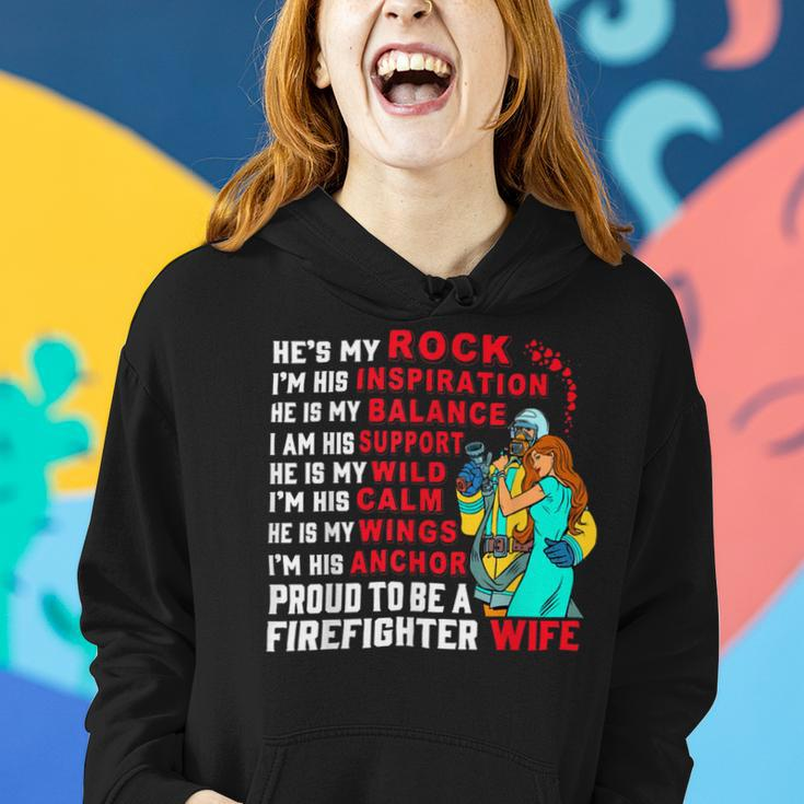 Firefighter Proud To Be A Firefighter Wife Fathers Day Women Hoodie Gifts for Her