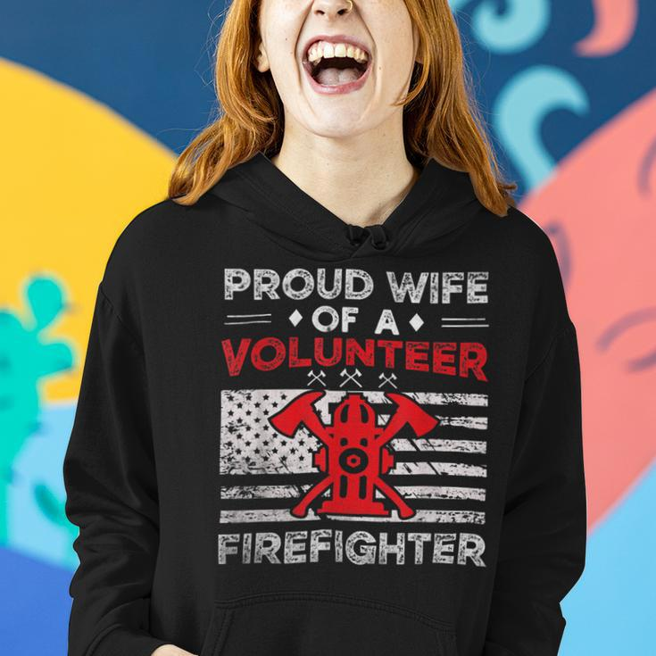 Firefighter Proud Wife Of A Volunteer Firefighter Fire Wife Women Hoodie Gifts for Her