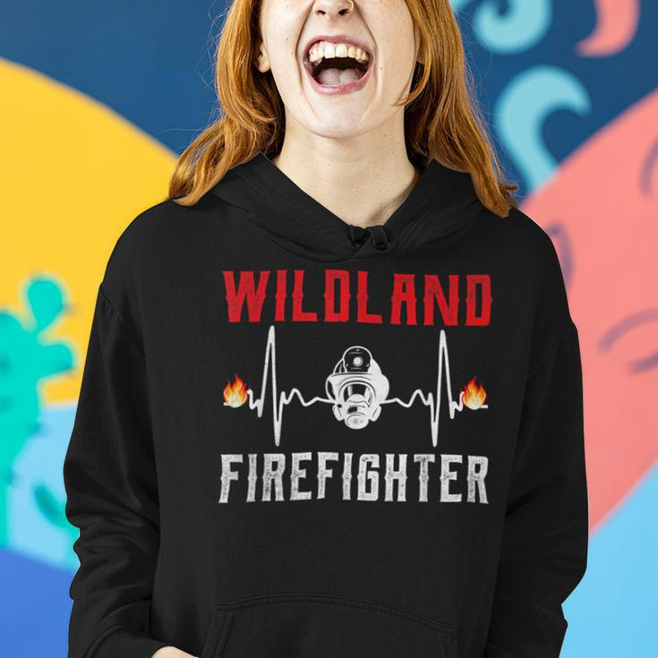 Firefighter Wildland Firefighter Fire Rescue Department Heartbeat Line V3 Women Hoodie Gifts for Her