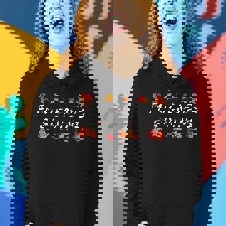 Friendsgiving Fall Autumn Friends & Family Thanksgiving Women Hoodie Graphic Print Hooded Sweatshirt Gifts for Her