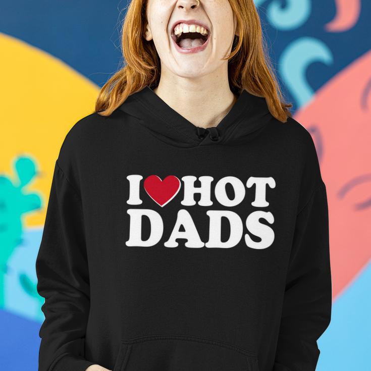 Funny I Heart Love Hot Dads Women Hoodie Gifts for Her