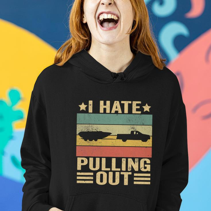 Funny Saying Vintage I Hate Pulling Out Boating Boat Captain Women Hoodie Gifts for Her