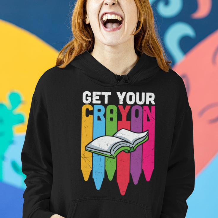 Get Your Cray On Back To School Student Teacher Graphic Shirt For Kids Teacher Women Hoodie Gifts for Her