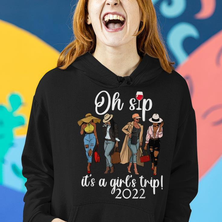 Girls Trip Oh Sip It’S A Girls Trip Wine Party  Women Hoodie Graphic Print Hooded Sweatshirt Gifts for Her