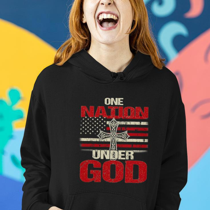 God Christian Us Flag Funny 4Th Of July Faith Women Hoodie Gifts for Her