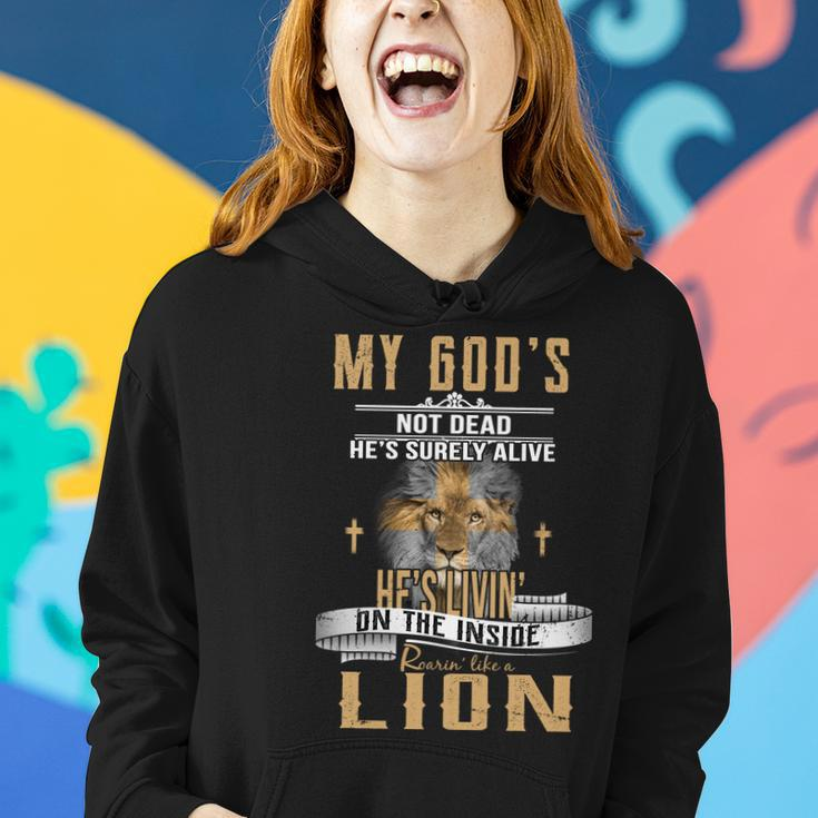God Living On The Inside Roaring Like A Lion Women Hoodie Gifts for Her