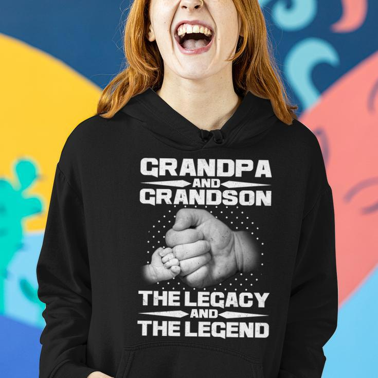 Grandpa And Grandson The Legacy The Legend Tshirt Women Hoodie Gifts for Her