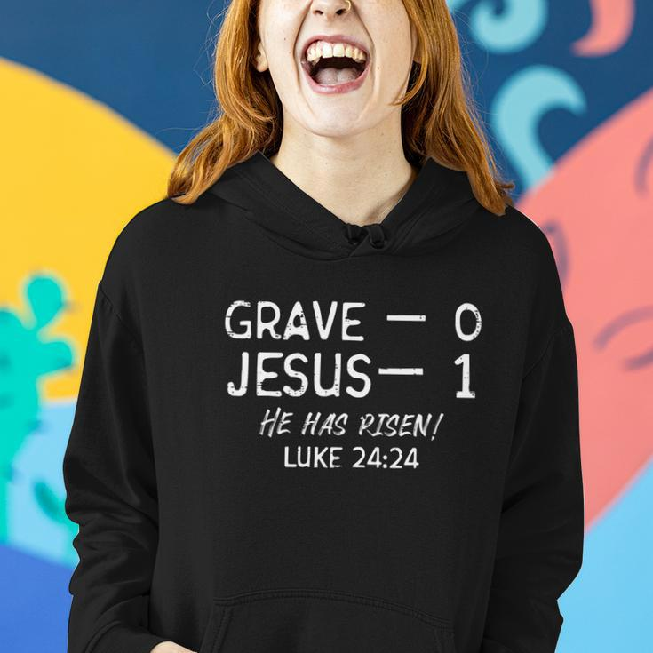 Grave 0 Jesus 1 He Has Risen Jesus Religious Easter Christ Women Hoodie Gifts for Her