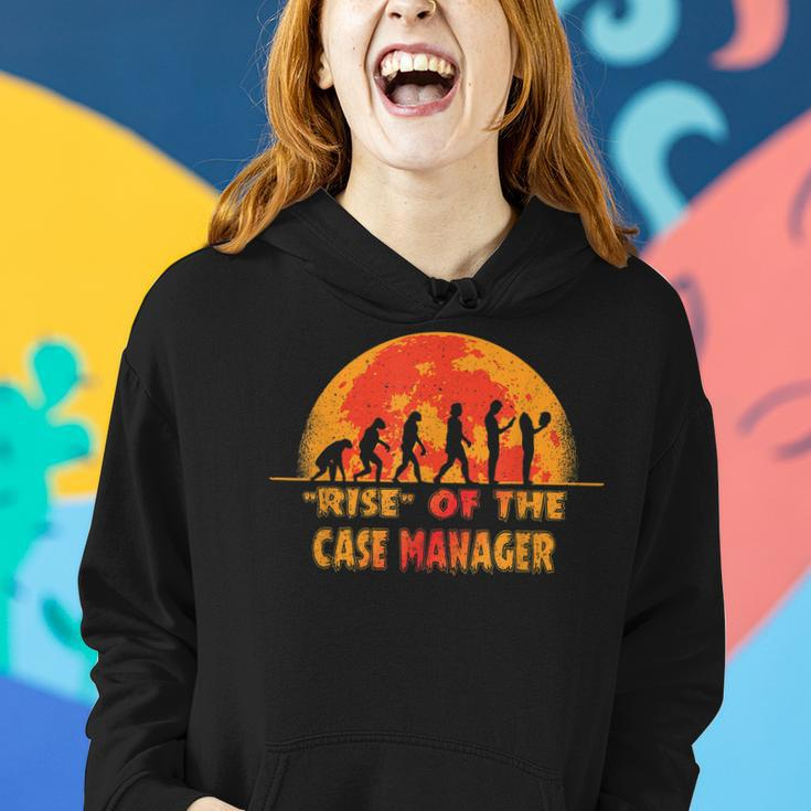 Halloween Rise Of The Case Manager Job Coworker Women Hoodie Graphic Print Hooded Sweatshirt Gifts for Her