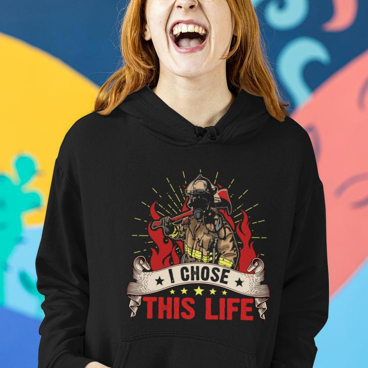I Chose This Life Thin Red Line Women Hoodie Gifts for Her