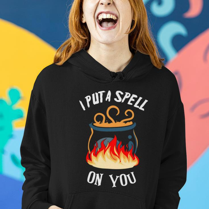 I Put A Spell On You Halloween Quote Women Hoodie Gifts for Her