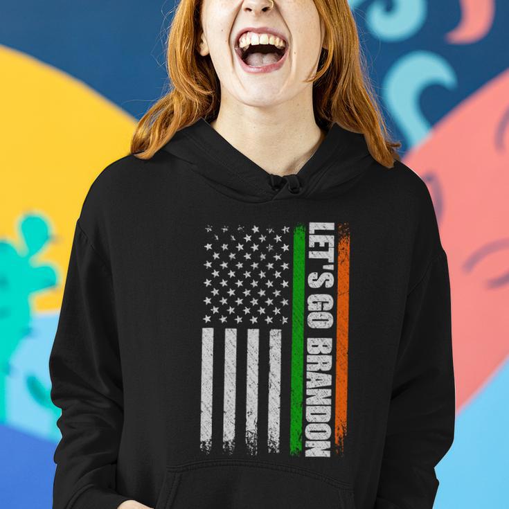 Irish American Flag Ireland St Patricks Day Let_S Go Brandon Tshirt Women Hoodie Gifts for Her