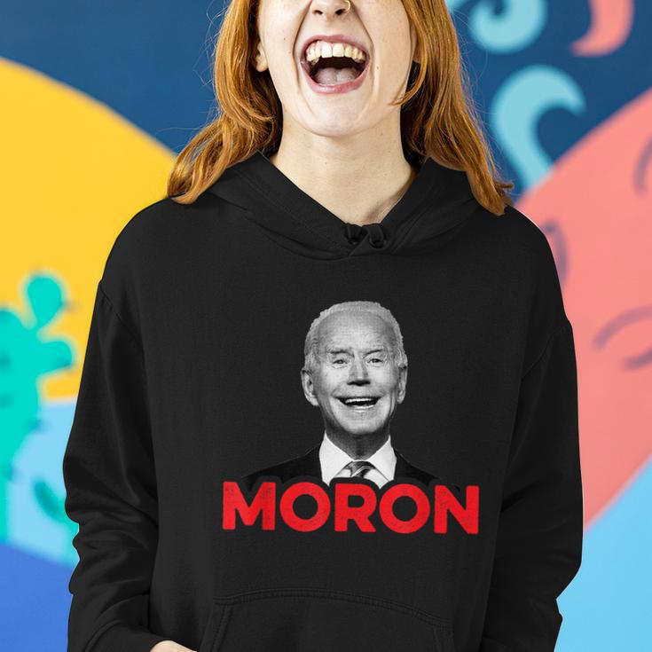 Joe Biden Is An Idiot And A Moron Antibiden 8676 Pro Usa Women Hoodie Gifts for Her