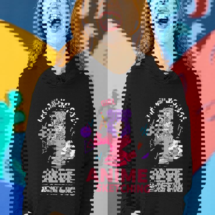 Just A Girl Who Loves Anime And Sketching Women Hoodie Gifts for Her