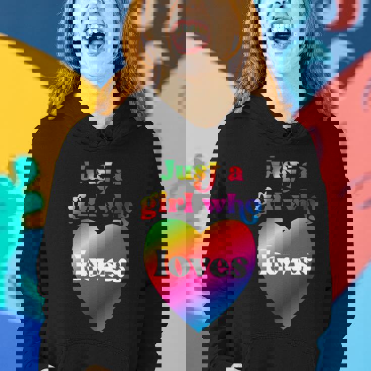 Just A Girl Who Loves Just A Girl Who Loves Graphic Design Printed Casual Daily Basic Women Hoodie Gifts for Her