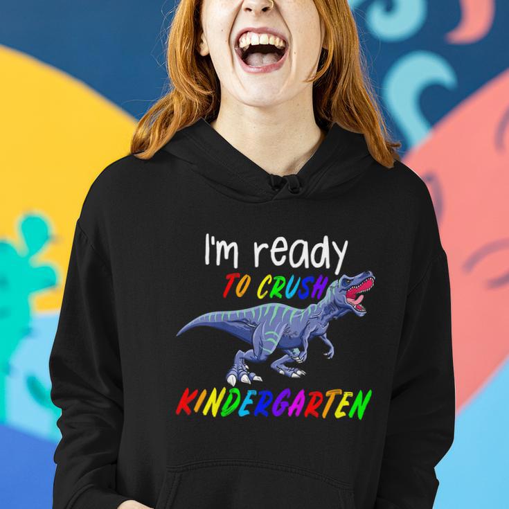 Kids 1St Day Of Kindergarten Trex Dinosaur Gift Kids Women Hoodie Gifts for Her