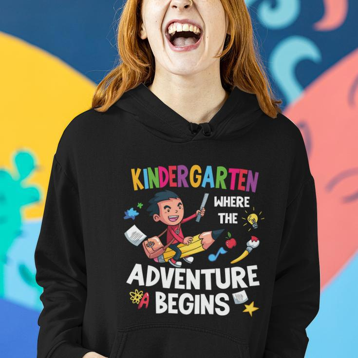 Kindergarten Where The Adventure Begins Back To School V2 Women Hoodie Gifts for Her