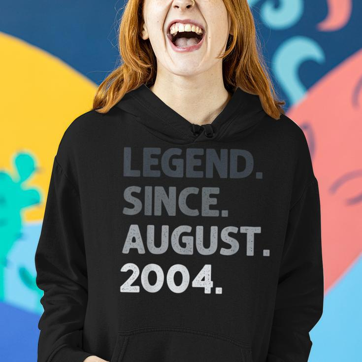 Legend Since August 2004 18 Years Old 18Th Birthday  Women Hoodie Gifts for Her