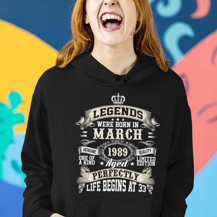 Legends Were Born In March 1989 Vintage 33Rd Birthday Gift For Men & Women Women Hoodie Gifts for Her