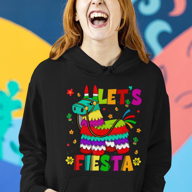 Lets Fiesta Cinco De Mayo Mexican Party Mexico Donkey Pinata Women Hoodie Gifts for Her