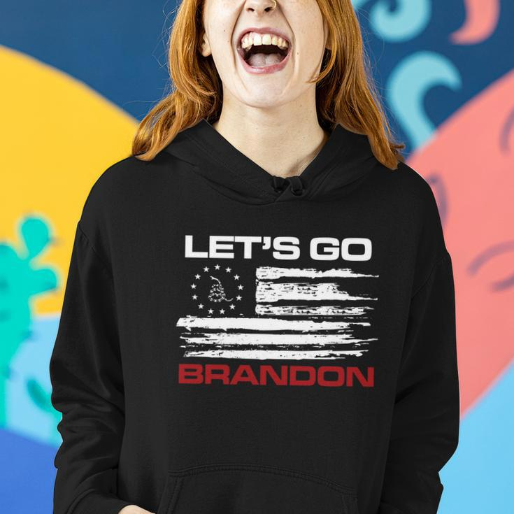 Lets Go Brandon Let Go Brandon Fjb Funny Fjb Fjb Funny Brandon Flag Funny Women Hoodie Gifts for Her