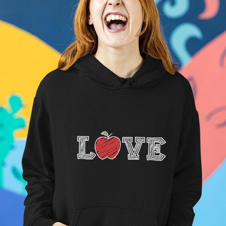 Love Apple Back To School Teacher Teacher Quote Graphic Shirt Women Hoodie Gifts for Her