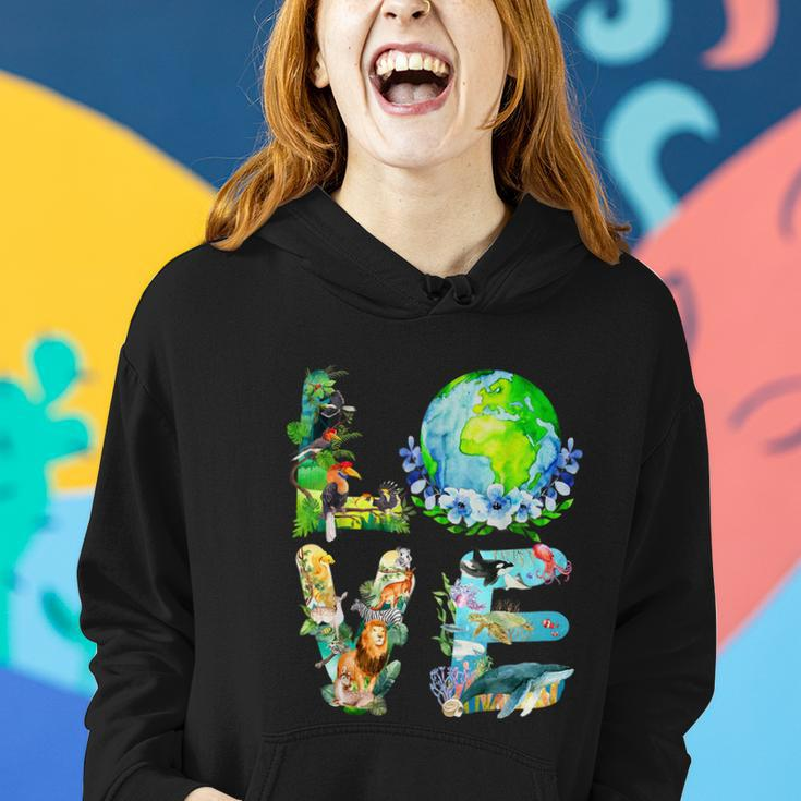 Love World Earth Day 2022 Planet Environmental Animal Tshirt Women Hoodie Gifts for Her