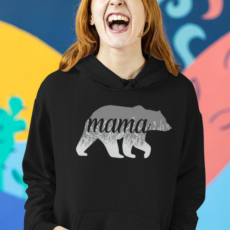 Mama Bear Floral Logo Tshirt Women Hoodie Gifts for Her