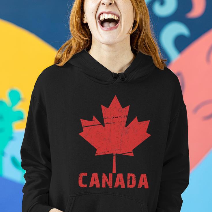 Maple Leaf Canadian Flag Happy Canada Day Women Hoodie Gifts for Her