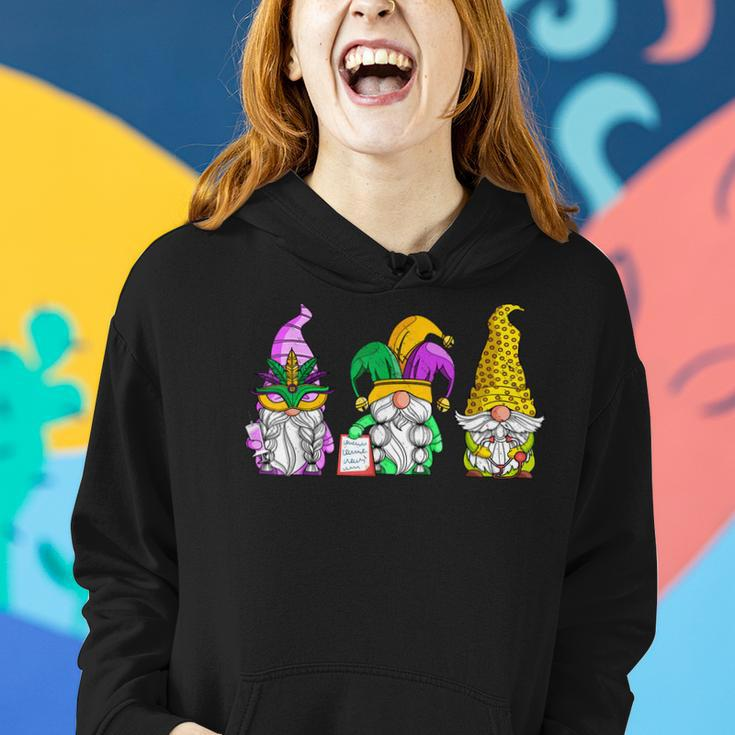 Mardi Gras Gnomes Holding Mask Love Mardi Gras Gnome Women Hoodie Graphic Print Hooded Sweatshirt Gifts for Her