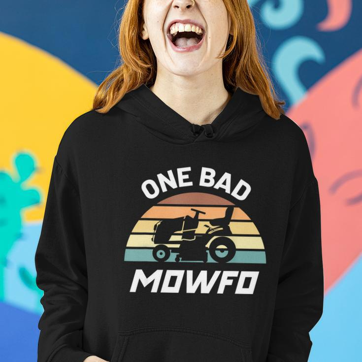 Mens One Bad Mowfo Funny Lawn Care Mowing Gardener Fathers Day Women Hoodie Gifts for Her